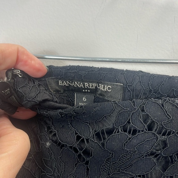 Banana Republic factory black lace overlay skirt size 6 - Picture 3 of 4